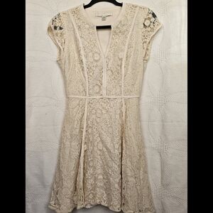 Elegant Cream Lace Dress